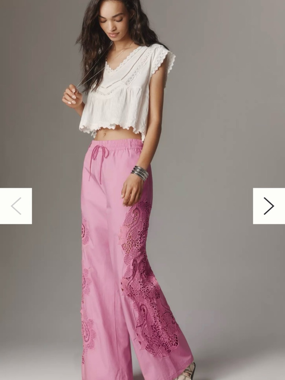 Maeve Brooklin Embroidered Track Pants Small EUC
